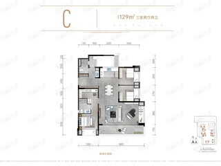 晋愉盛世融城C户型户型图