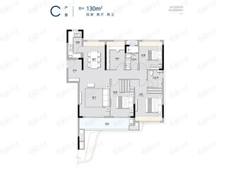 首创天阅一江源C4地块C户型户型图