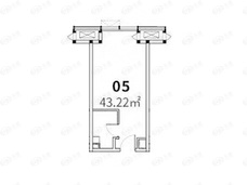 中建梅溪湖中心|宝铂公馆1室1厅1卫户型图