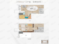 武汉城建融创融遇1室1厅1卫户型图