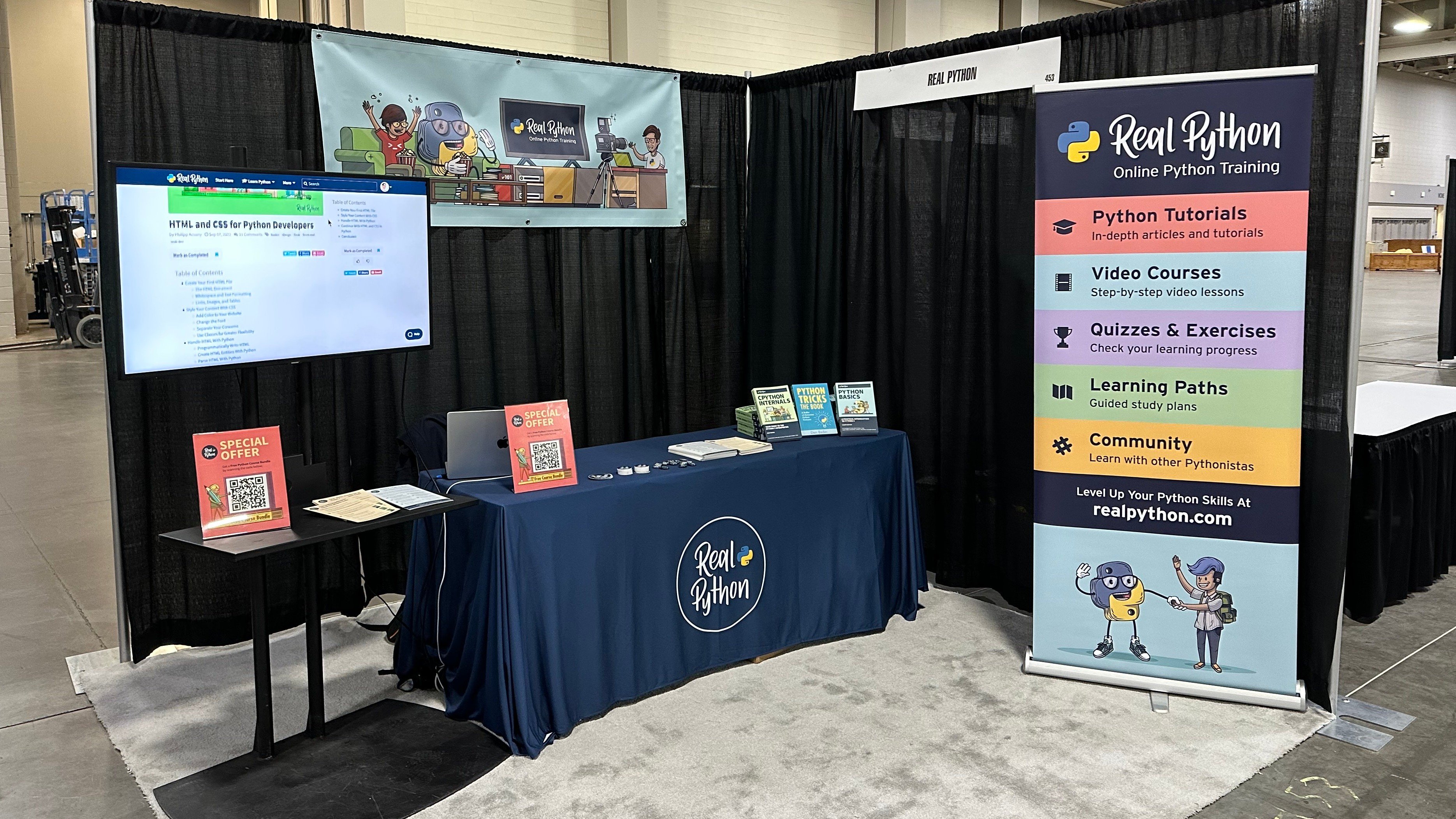 Real Python's PyCon US 2023 Booth