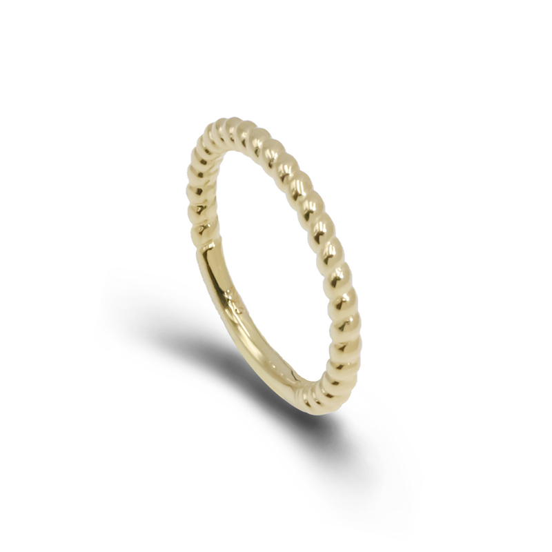 Bague en argent sterling solide 18K plaqué or pour femme