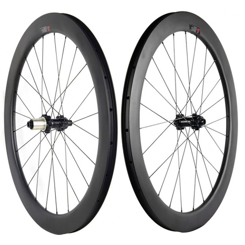 Roues à disque en carbone 700C vélo de route 23mm de large frein à disque pneu en carbone