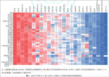 国家癌症中心首次公布各省癌症高发地图