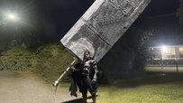 Guts Cosplayer With An Impossibly Huge Sword On His Shoulder Inspires Redraws