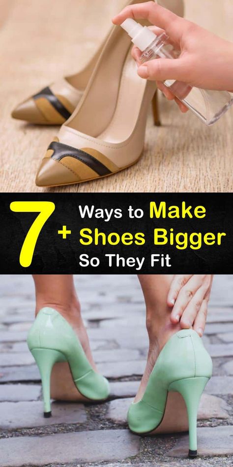 7+ Ways to Make Shoes Bigger So They Fit Stretch Leather Shoes, High Heel Hack, Frozen Shoes, Breaking In Shoes, Shoe Hacks, Make Shoes, Adjustable Shoes, Shoe Stretcher, Narrow Shoes