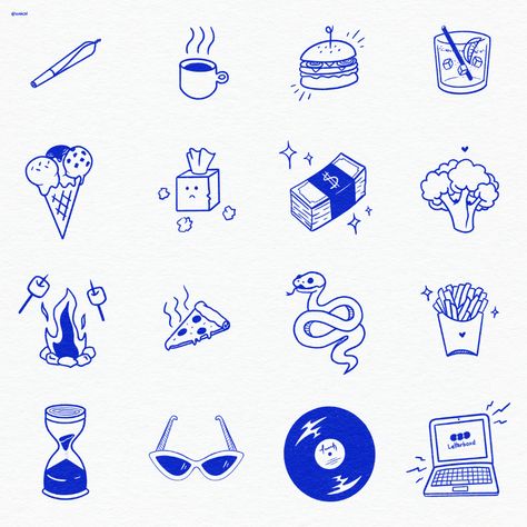 Hand Drawn Icons Doodles, Doodle Graphic Design Illustrations, Icon Inspiration Design, Doodle Style Illustrations, Graphic Icons Design, Brand Icons Design, Graphic Design Icons Illustrations, Logo Inspo Graphics, Doodles Graphic Design