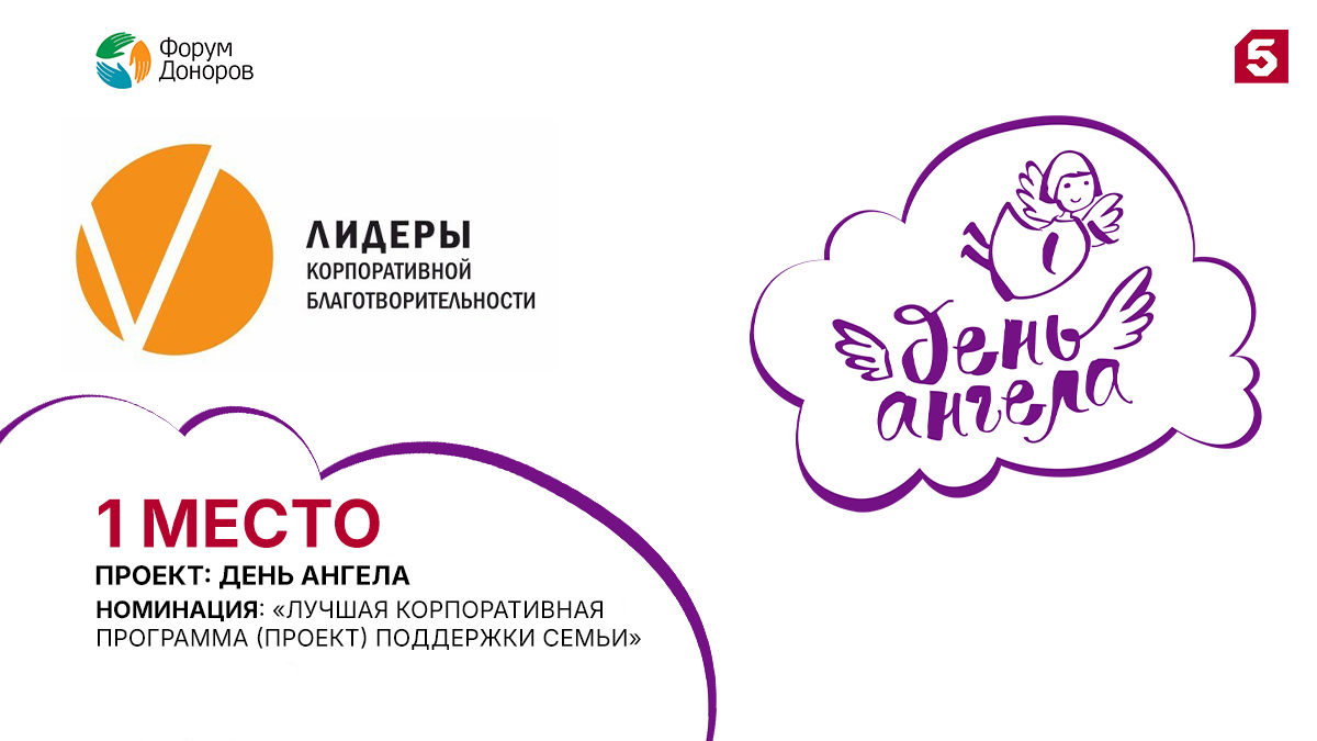 Проект Пятого канала стал победителем престижного конкурса «Лидеры корпоративной благотворительности»