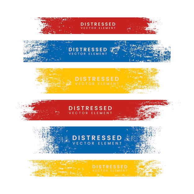 Free Vector colorful distressed banners