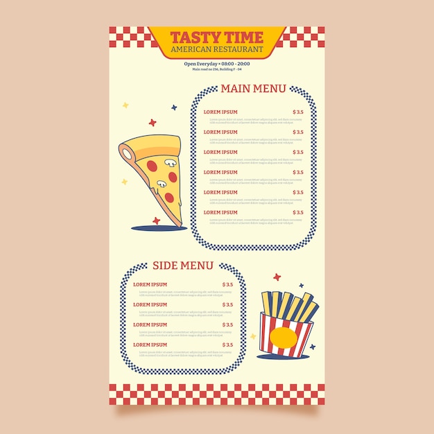 American retro style template design