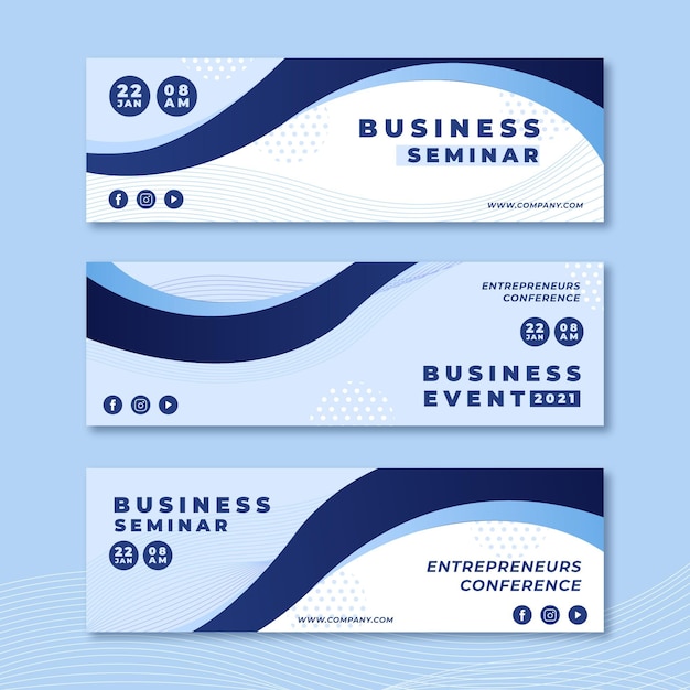 Business seminar banners designs