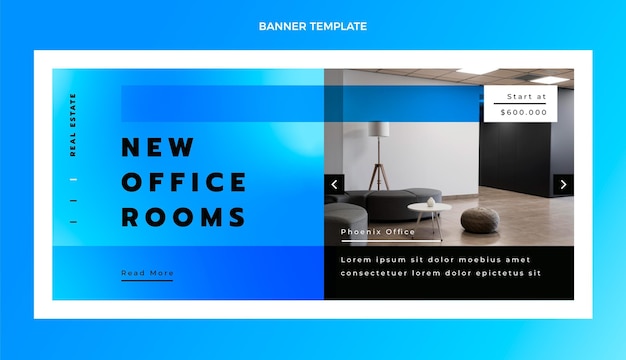 Gradient effect with real estate sale banner