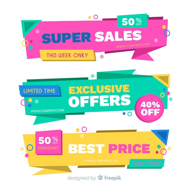 Free Vector sale banners