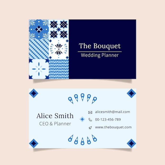 Wedding planning business card template