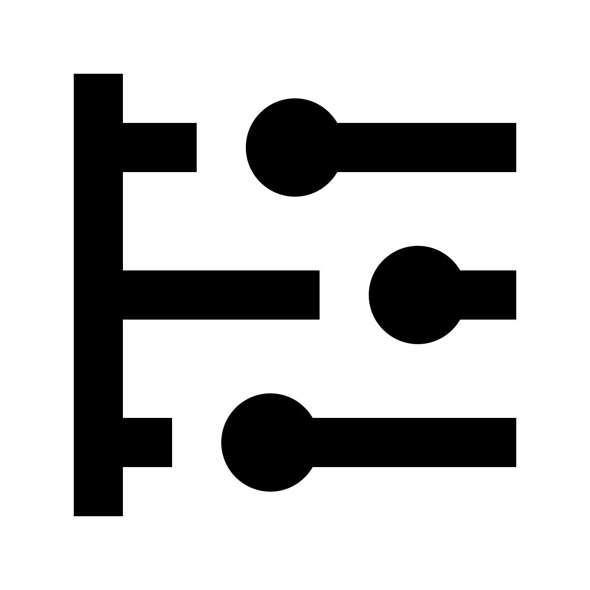 material filled style timeline icon