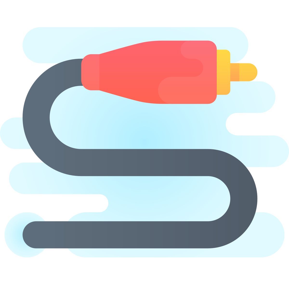 cute clipart style audio cable icon