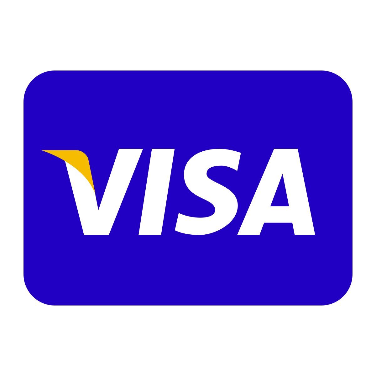 color glass style visa icon