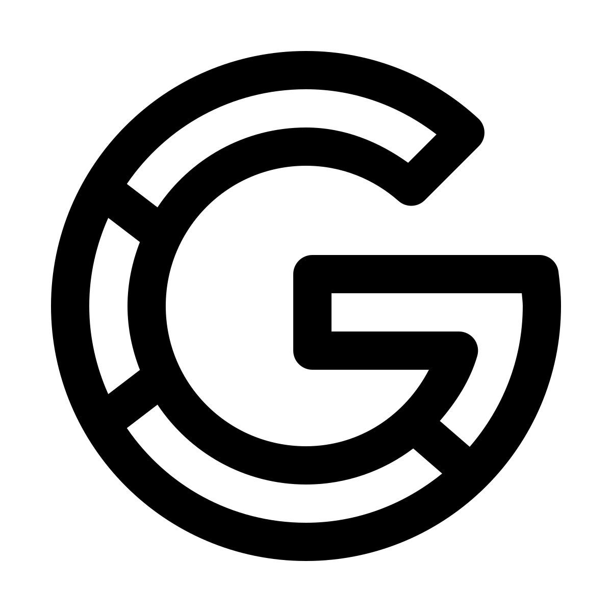 windows 11 outline style logo google icon