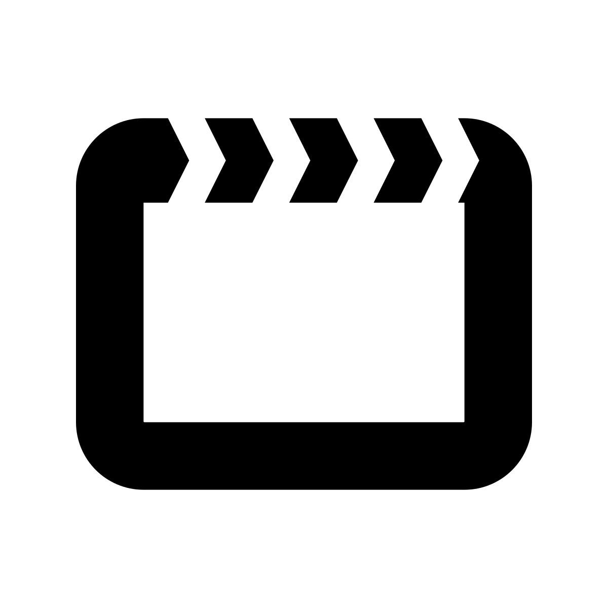 apple sf black style clapperboard icon