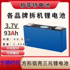 宁德时代大单体3.7V93Ah拆机刀片电芯电动车储能太阳能路灯锂电池