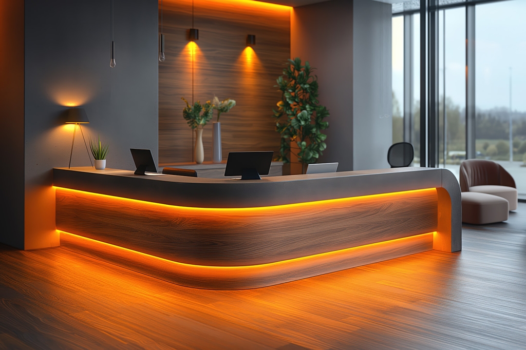 Curved Spa Reception Desk