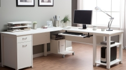 White L Shaped Desk