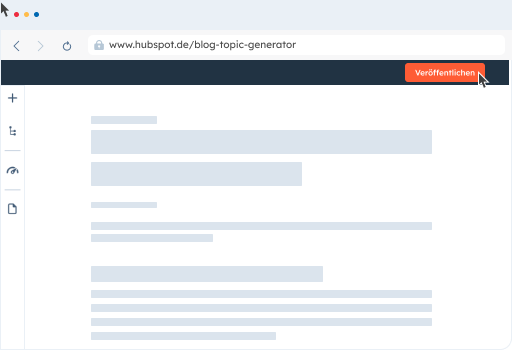 Blog-Ideen-Generator: Content-Erstellung und -Veröffentlichung im CMS Hub