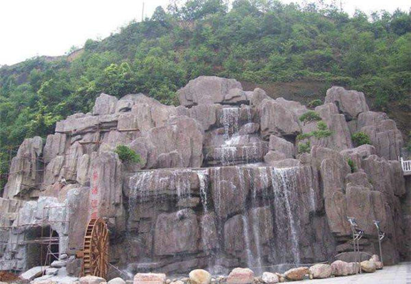 万盛区景区假山  人工假山精雕细琢