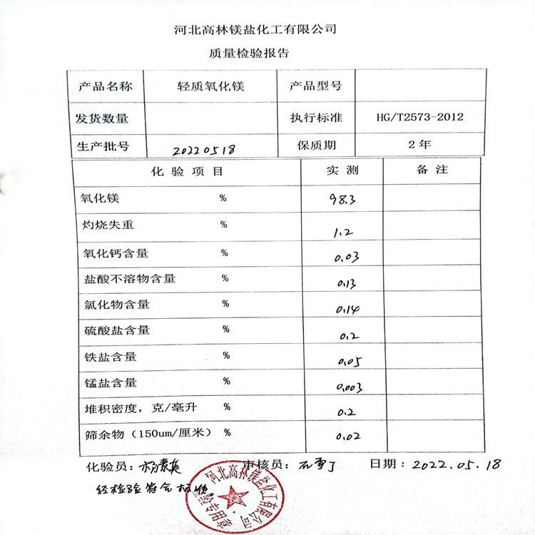 江西填充剂用氧化镁价格