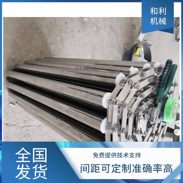 滚杠输送设备 吉林滚杠式输送机 自转式柑橘分级滚杠网带