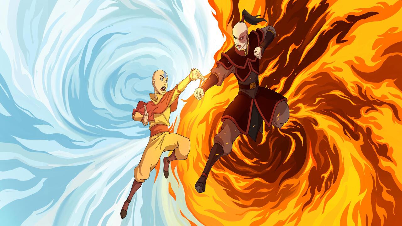 baner de avatar, la leyenda de aang