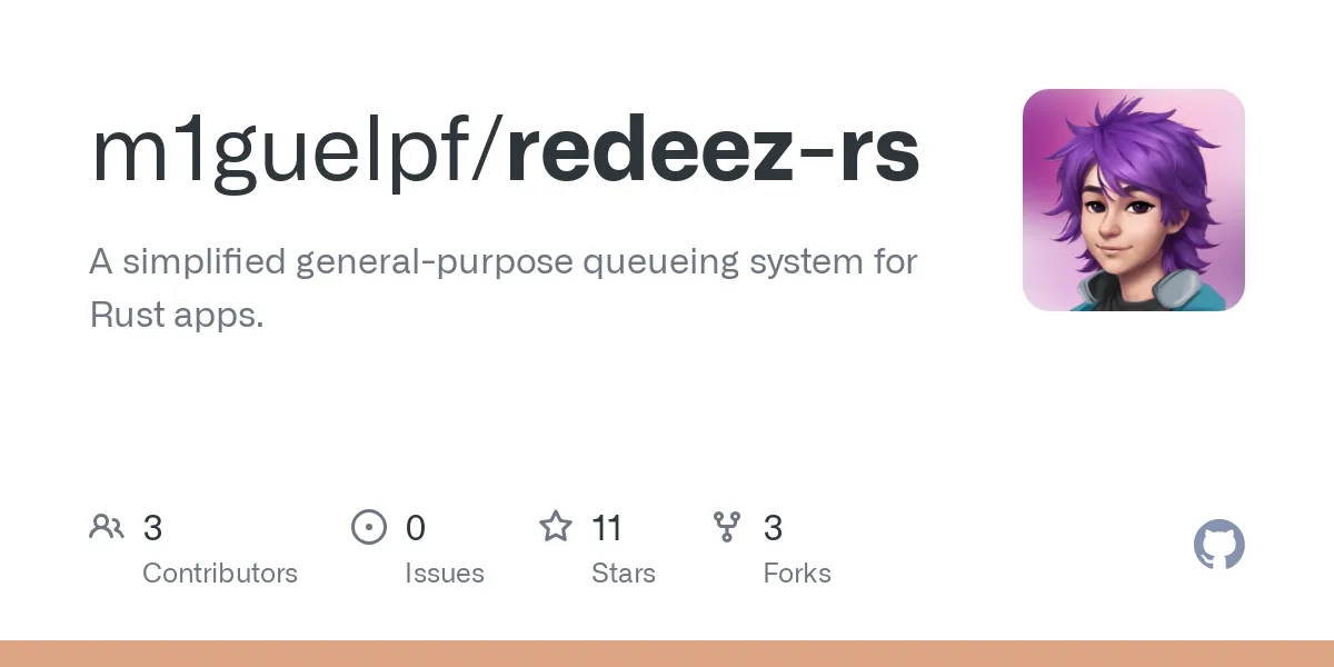 GitHub - m1guelpf/redeez-rs: A simplified general-purpose queueing system for Rust apps.