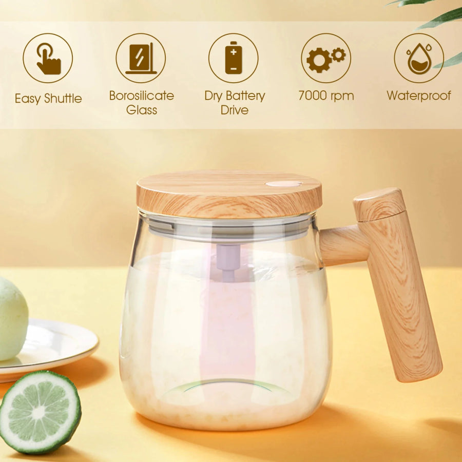 Electric Borosilicate Glass Self Mixing Mug