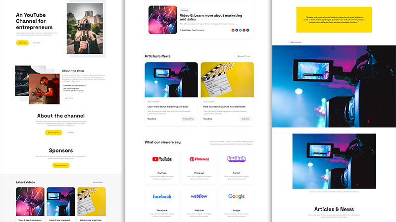 CreatorM5 - content creator and crafts web template