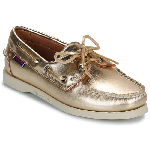 鞋子 女士 船鞋 Sebago 仕品高 DOCKSIDES PORTLAND MET W 金色