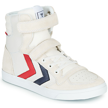 Shoes Children Hi top trainers hummel SLIMMER STADIL LEATHER HIGH JR White
