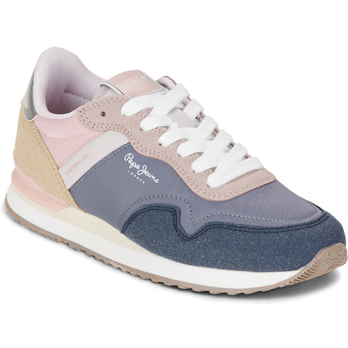 Shoes Girl Low top trainers Pepe jeans HAILON BASIC G Blue / Beige