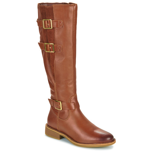 Chaussures Femme Bottes plates Clarks COLOGNE UP Marron