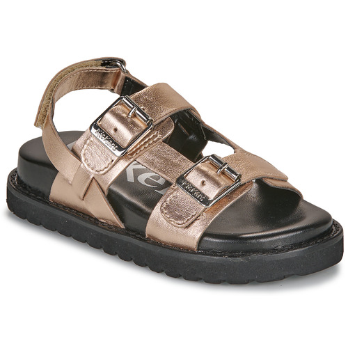 Chaussures Fille Sandales plates Kickers NEOSUMMER KID Rose Gold