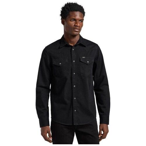 Vêtements Homme Chemises manches longues Lee 112363913 REGULAR WESTERN-BLACK Noir