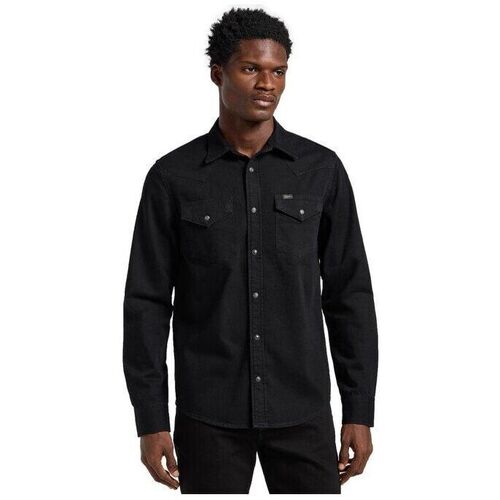 Vêtements Homme Chemises manches longues Lee 112363913 REGULAR WESTERN-BLACK Noir
