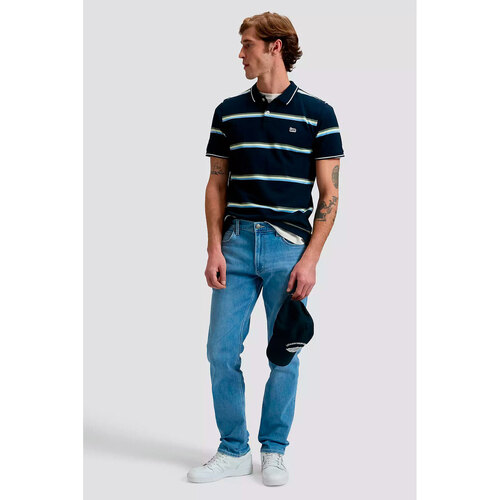 Vêtements T-shirts & Polos Lee Polo ® REGULAR PIQUE Navy Stripe 19