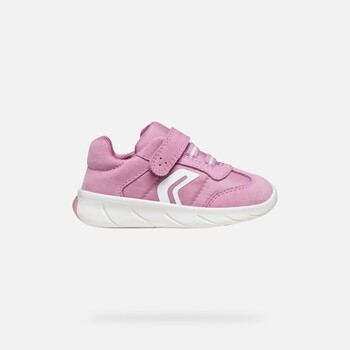 Chaussures Fille Randonnée Geox B FOOT-RUN GIRL rose foncé/blanc
