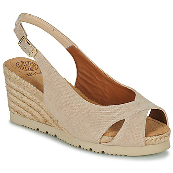 Schuhe Damen Keilabsatzsandalen Unisa MAKIN Beige