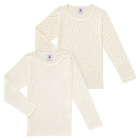 Abbigliamento Bambina T-shirts a maniche lunghe Petit Bateau TSML X2 