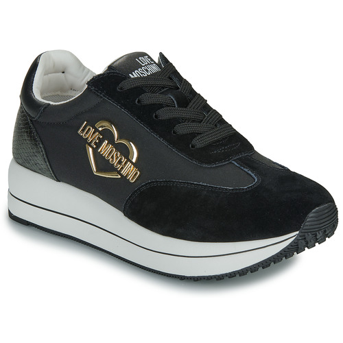 Boty Ženy Nízké tenisky Love Moschino DAILY RUNNING Černá / Zlatá