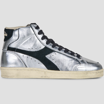 Boty Ženy Kotníkové tenisky Diadora Prestige High Metal Used Stříbrná       