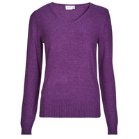 Textiel Dames Truien Vila VIRIL REV V-NECK L/S Violet