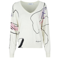 Textiel Dames Truien Desigual FEMNAIF Wit