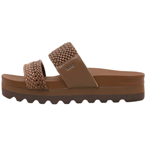 Schoenen Dames Leren slippers Reef CUSHION VISTA Brown